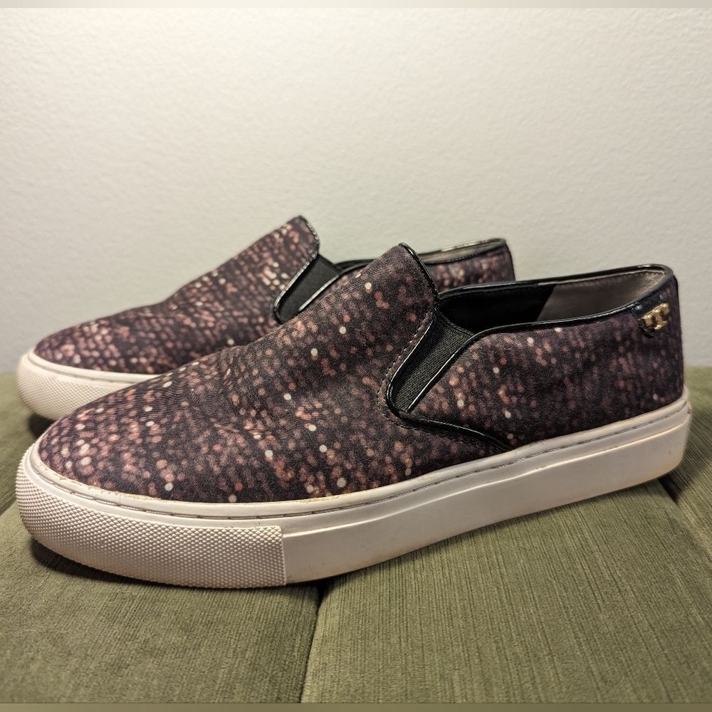 Tory Burch Black and Pink Patterned Sneakers